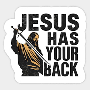 Jesus Christ Has Your Back Savior Christian Faith Sticker